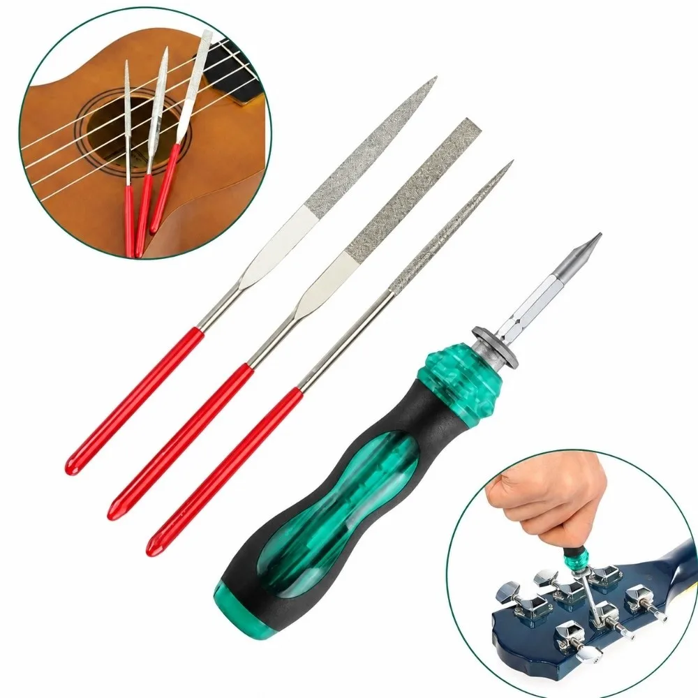 Versatile Metal+Plastic Guitar Repairing Kit Colorful Guitar Tool Kit Guitar Maintenance Kit For Guitar