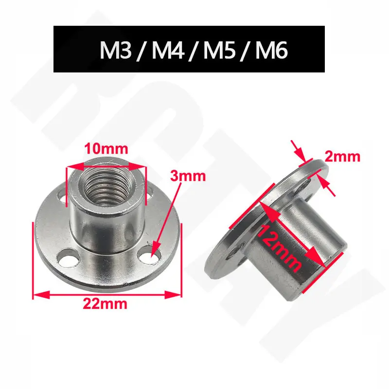 For The Threaded Shaft of The Motor M3 M4 M5 M6 M8 Flange Coupling Nut Inner Diameter 3MM 4MM 5MM 6MM 8MM Is Suitable