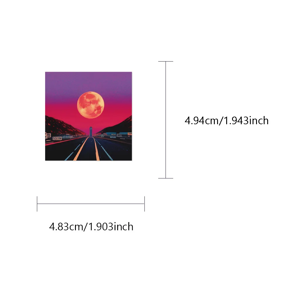 50 Pcs Artistic Sunset Stickers Fresh Waterproof Vinyl Decals for Laptop Journal Phone Water Bottles Gift