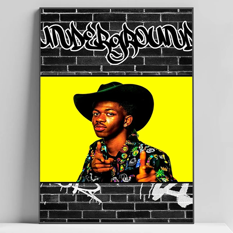 American Rapper L-Lil Nas X Poster Aesthetic Room Decoration Home Decor Posters for Wall Decororation Print Art Decorations Home