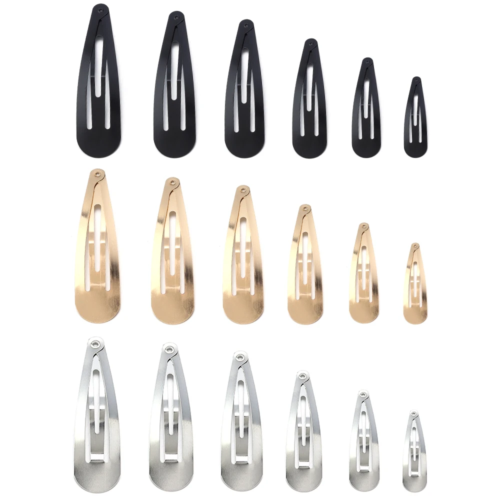 10/50 sztuk w kształcie kropli wody szpilka proste metalowe zatrzaski BB spinki do włosów Barrettes dla majsterkowiczów ręcznie robione nakrycia głowy narzędzia do włosów akcesoria