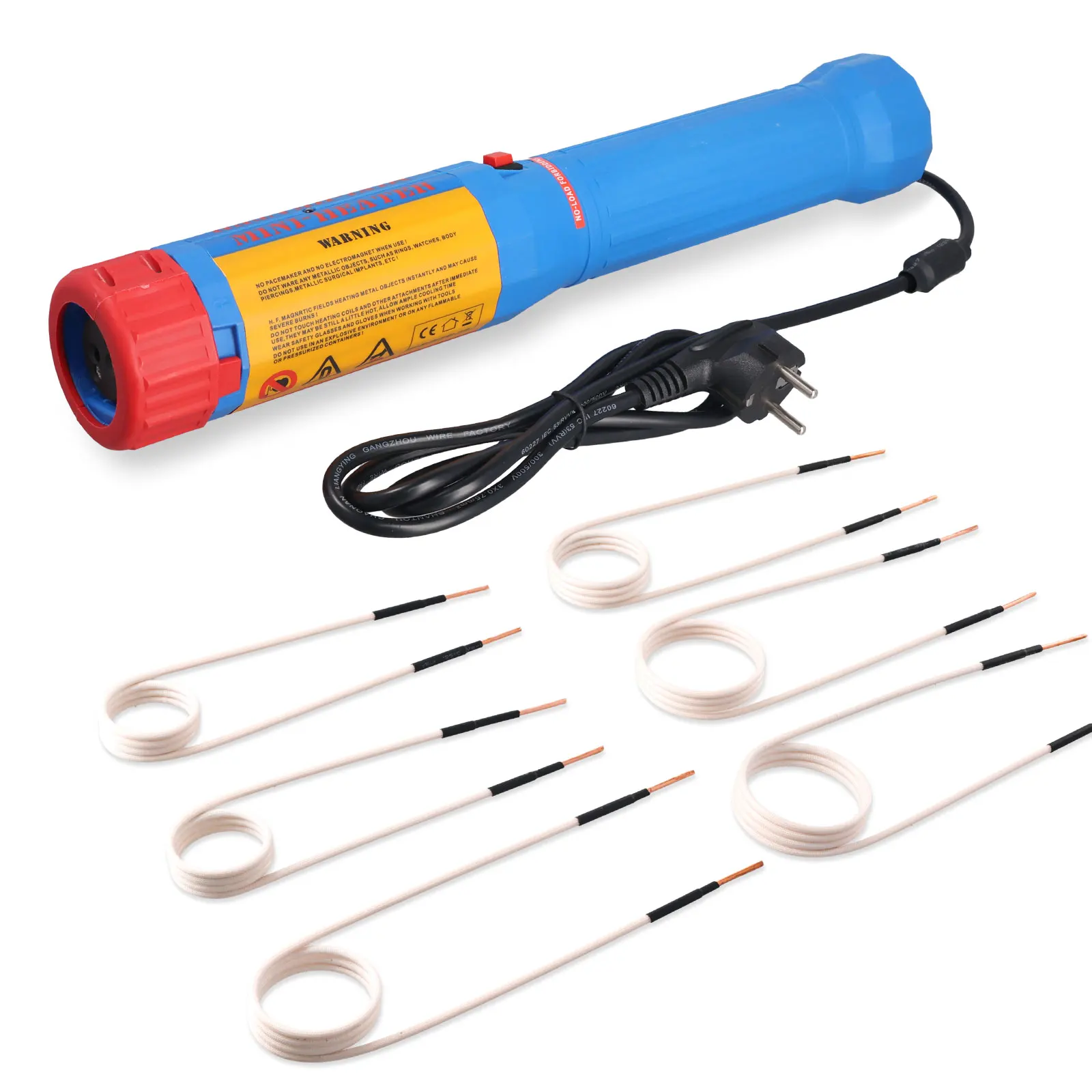 Podofo 1100W-1800W Magnetische Inductie Verwarmingstoestel Draagbare Vlamloze Inductie Verwarmingstoestel Reparatiegereedschap Boutverwijderaar Gereedschap 4 Lange Spoelen
