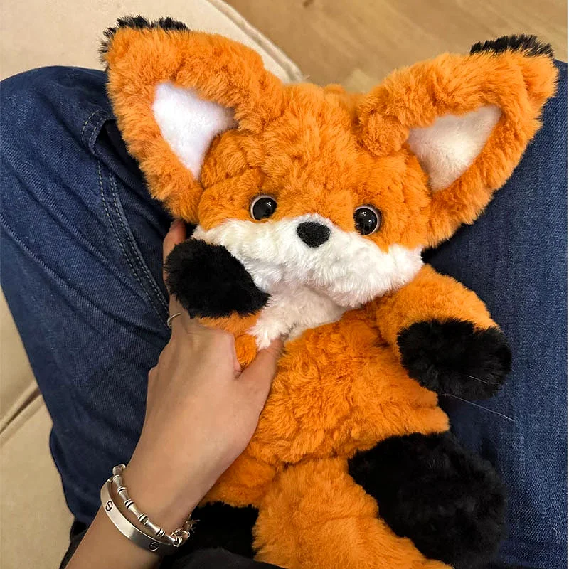 30cm Big Ears Fox Plush Toy Cute Stuffed Animals Orange Long Tails Foxes Plushies Doll Anime Soft Plush Toy Kids Toys Gifts