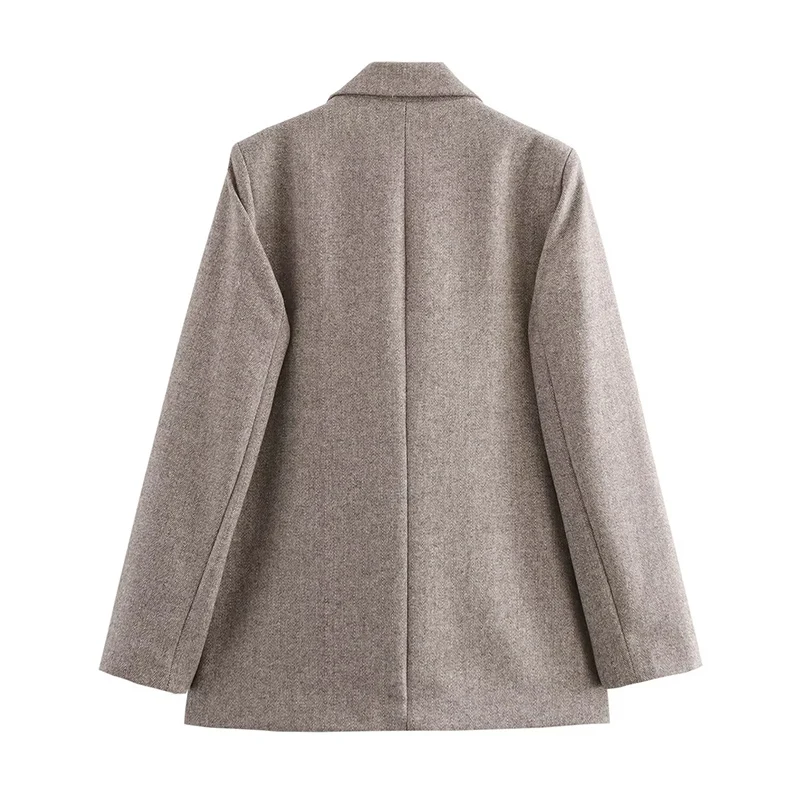 Streetwear Blend Suit Jacket for Woman Fashion Single Button Blazer Women Autumn Winter Korean Elegant Office Lady Blazers Coat - Image 5