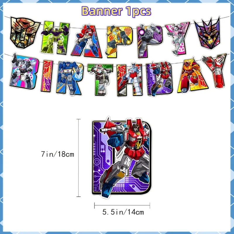 Decoraciones para Fiesta de Cumpleaños con Temática de Transformers Optimus Prime y Bumblebee, Globos, Pancartas, Banderines, Artículos para Baby Shower, Regalos