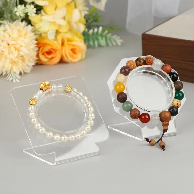 Clear Acrylic Bracelet Display Stand Transparent Bangle Holder For Jewelry Bead Bracelet Showcase Display Organizer Rack