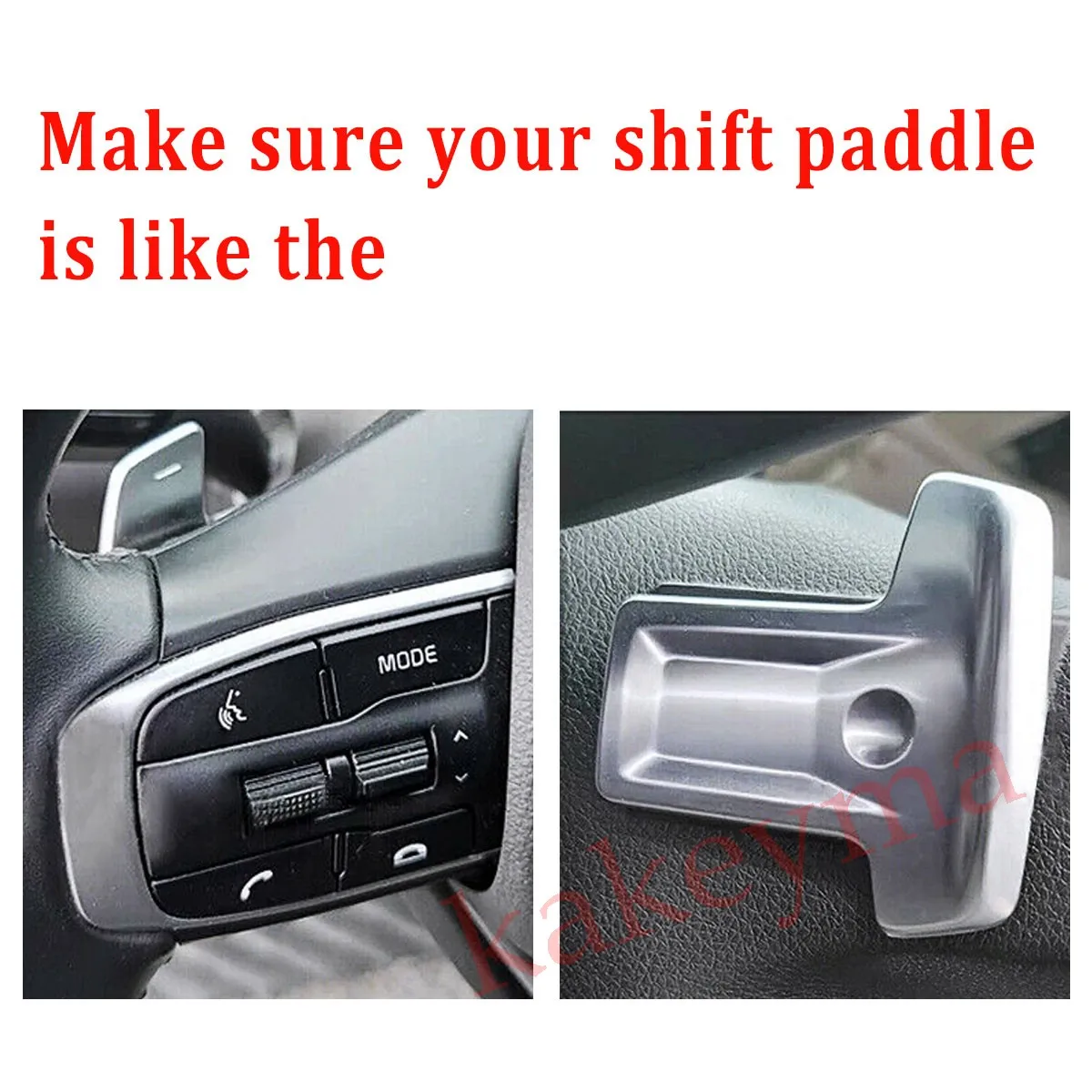 2PCS Pair Shift Paddle Gear Steering Wheel Extended Add-on Parts For Kia Stinger CK 2018 2019 2020 2021 Aluminum Alloy