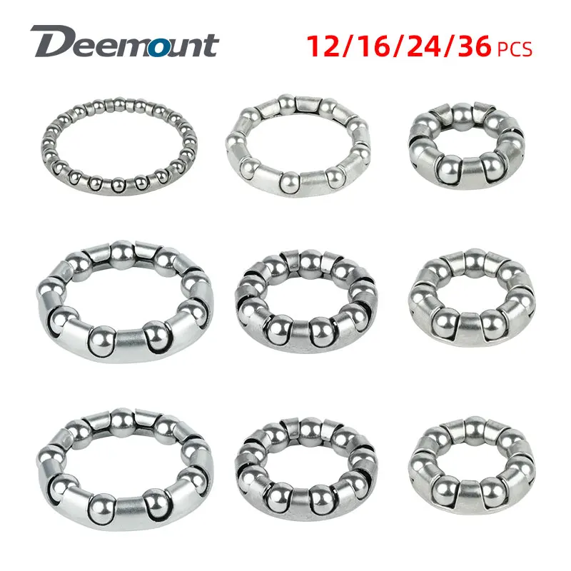 

12/36PCS Bicycle Ball Bearing Retainer Carbon Steel Heat Treaded MTB Replacements for Fork/Crank/Hub/Headset/Bottom Bracket