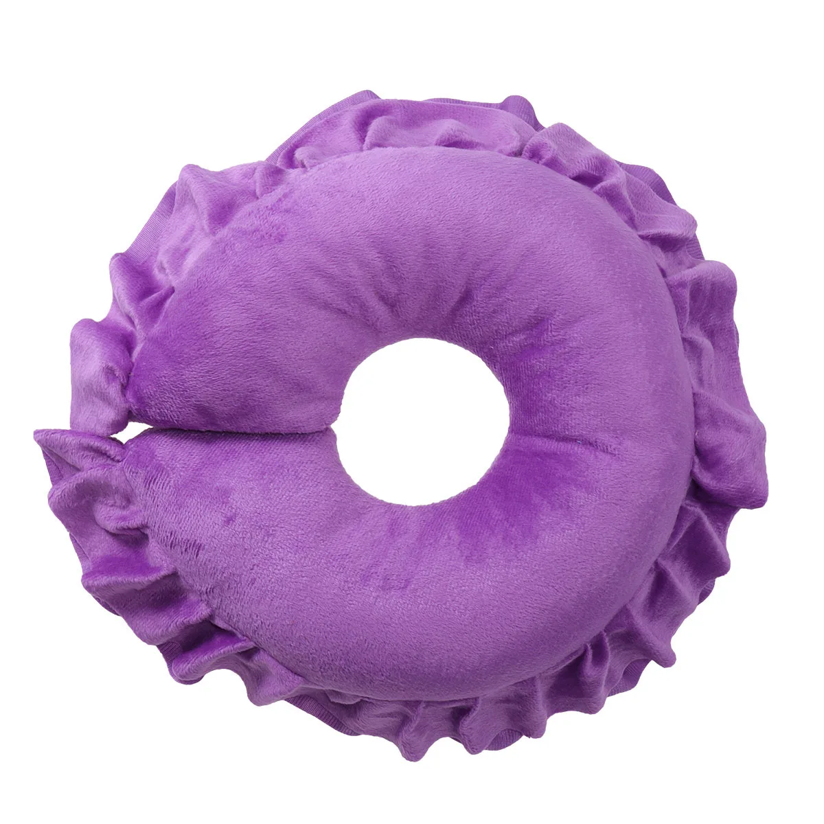 

1Pcs U Massage Pillow Purple Salon Cushion with Hole for Breathing Comfortable Head Neck Support Travel Sleeping