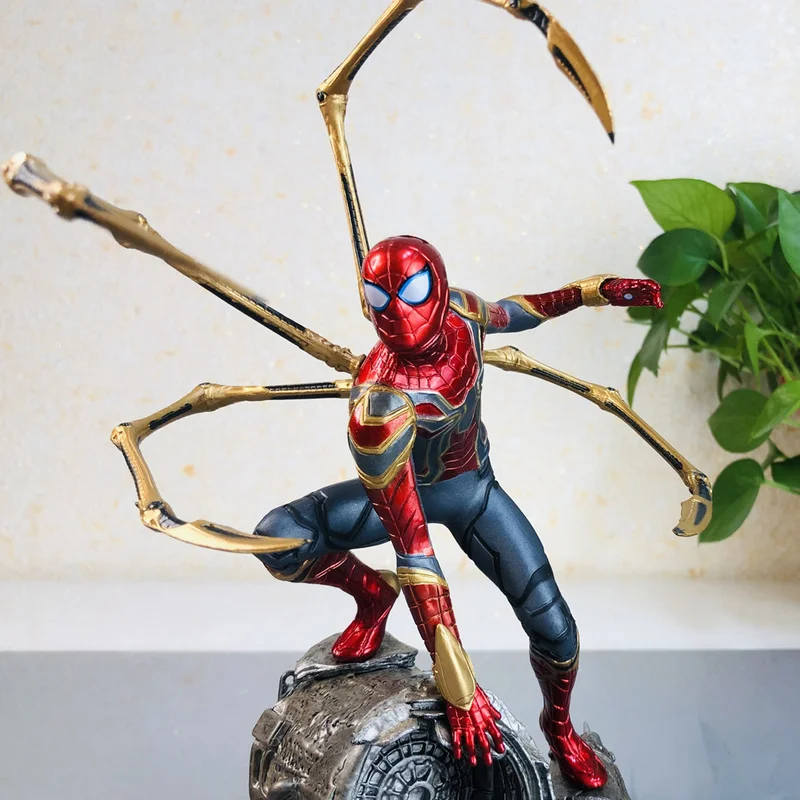 spot-steel-spider-man-hero-expedition-handmade-high-quality-edition-model-statue-car-ornament-gift-children's-toy-surprise-gift