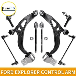 Punino 8pcs Kits Front Lower Control Arms Bushings Suspension Stabilizer Sway Bar for Ford Explorer 2011 2012 2013 2014 - 2017