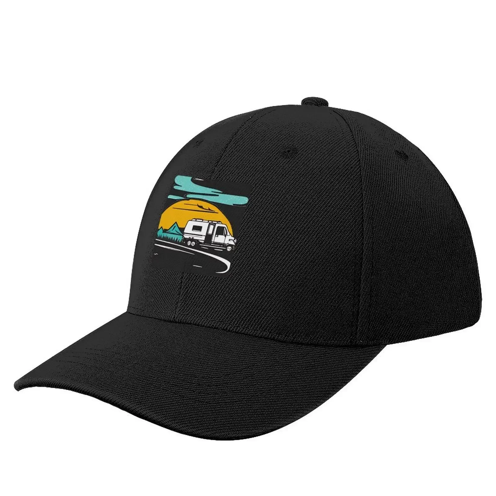 

The Celestial Camper: A Futuristic Abstract Design Baseball Cap Fashion Beach New Hat Golf Wear Wild Ball Hat Women's 2025 Men's