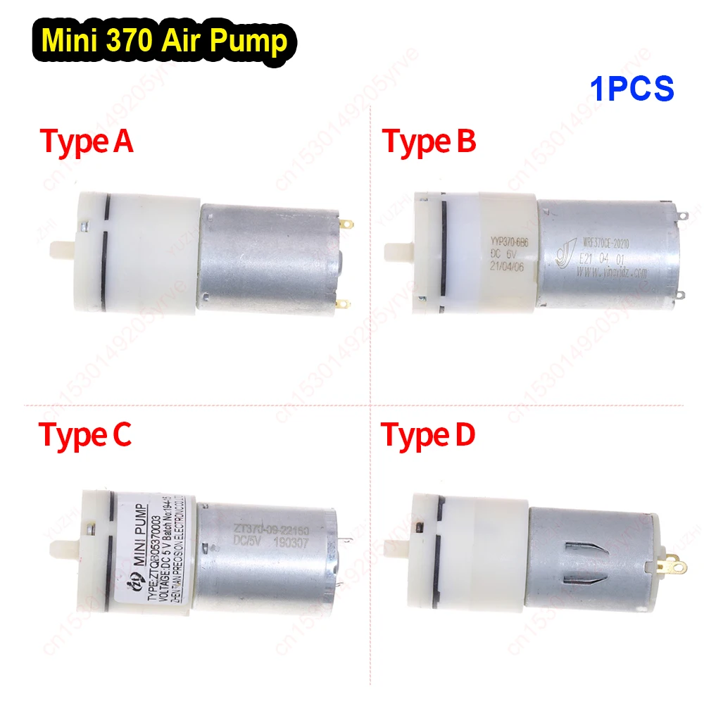 Mini 370 Air Pump DC 3.7V 5V 6V 120kpa Large Air Volume Oxygenation Pump Diaphragm Inflatable Pump