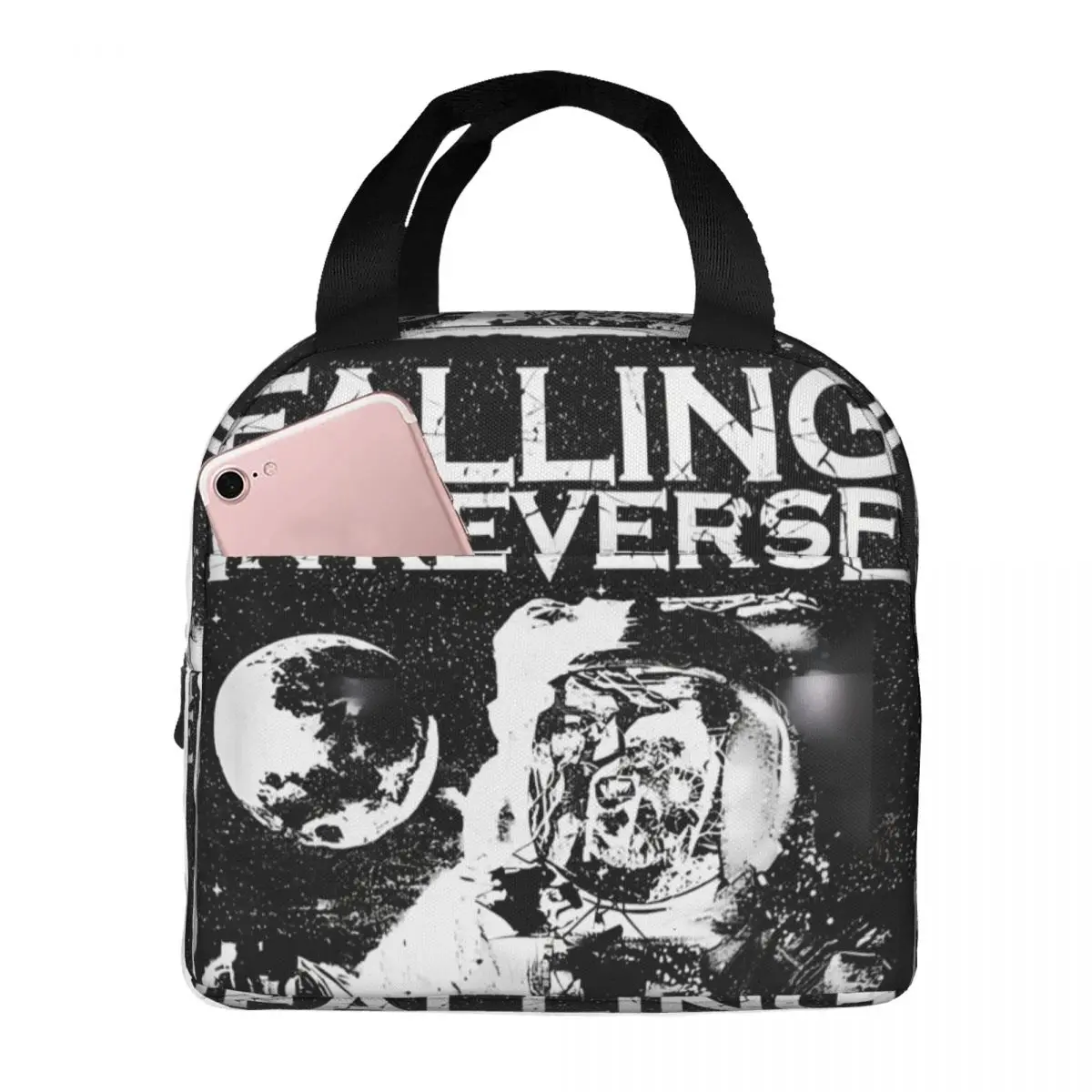 2024 New Food Pouch Astronaut Falling In Reverse Insulated Falling In Reverse Travel Lunch Boxes For Students School Office