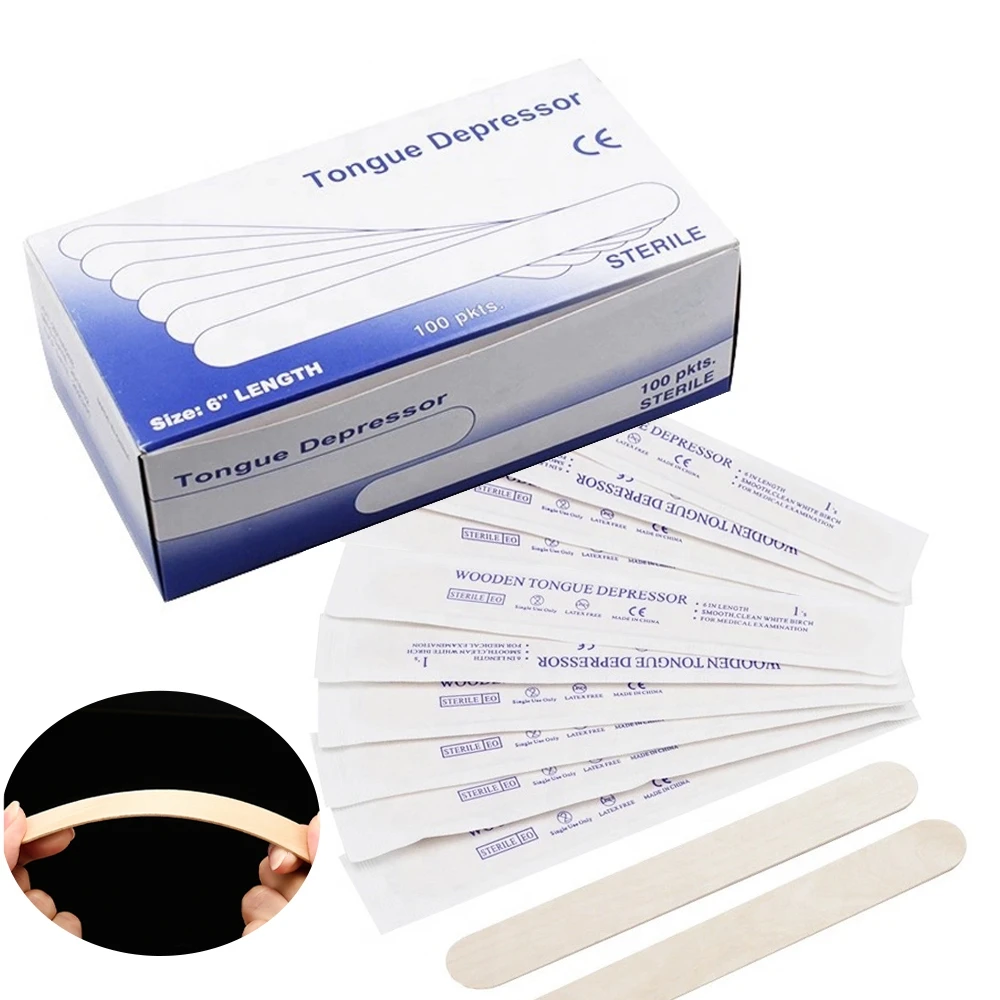 

10/50/100PCS Disposable Wooden Tongue Depressor Spatulas Wax Waxing Woman Beauty Health Body Hair Removal Sticks