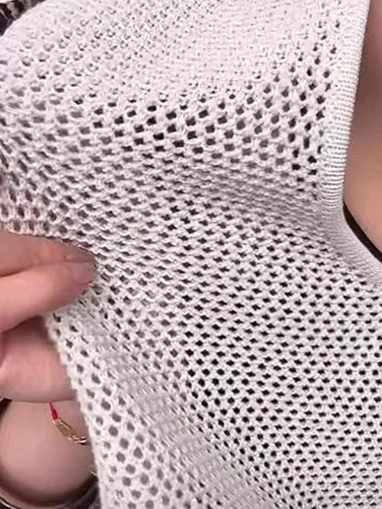 Koreaanse Sle Veelzijdig Svel Vest Holle Ontwerp Afslanken Dames Faion Loose Fit Tank Top Gelaagdheid Zomer Nieuwe Collectie