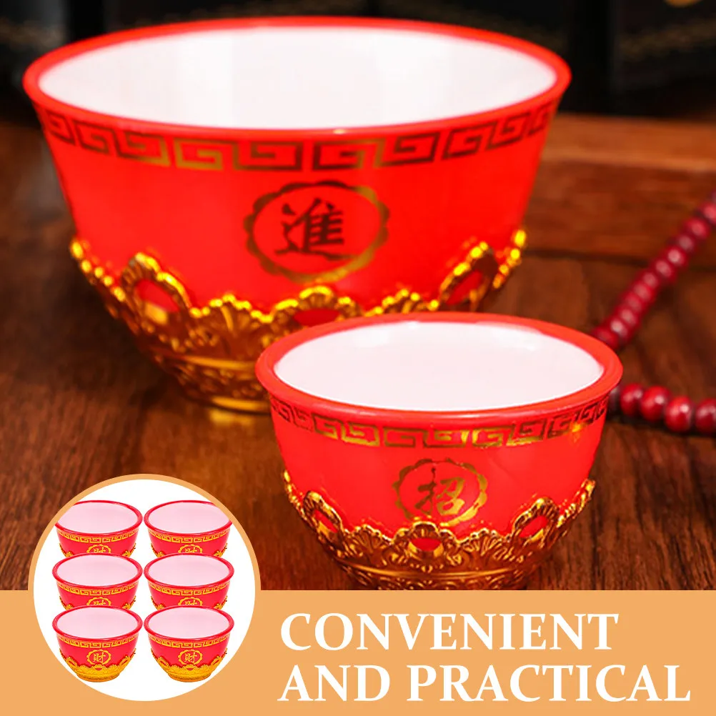 6Pcs Temple Offering Cups Small Reusable Decorative Cups for Worship Meditation Buddhist Supplies Holy Offering Bowls - view 4