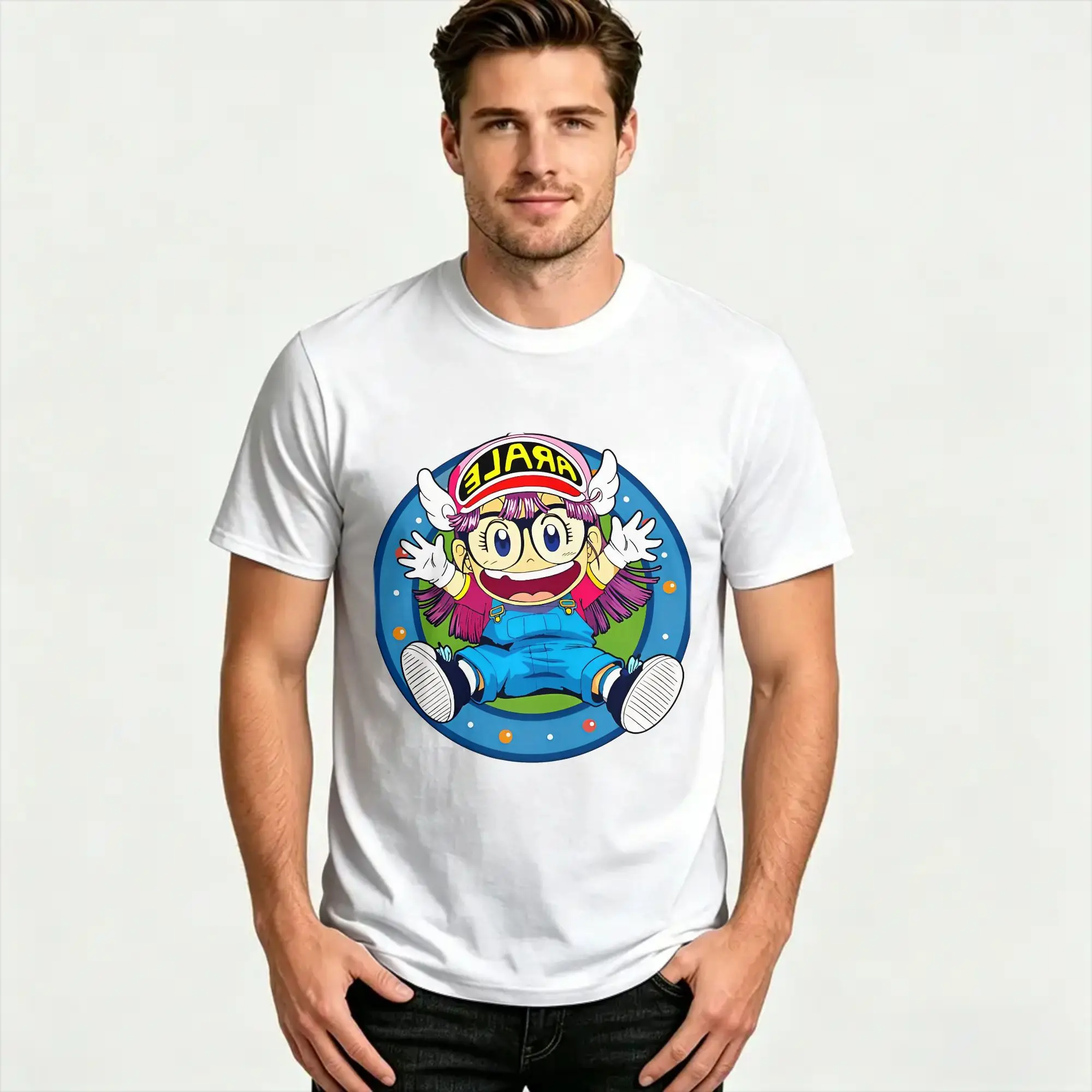 Arale Norimaki - Dr. Slump T-Shirts Kawaii Cartoon Manga Anime Comic  Unique 100% Cotton Tee Shirt O Neck Short Sleeve T Shirt