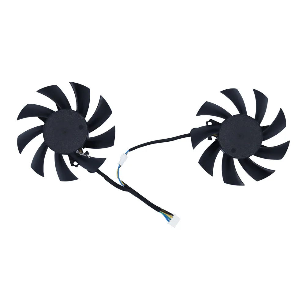 

Вентилятор видеокарты с кулером графического процессора VGA для KUROUTOSHIKOU GALAX KFA2 RTX 2070 2060, белый мини, для Manli RTX 2060, 2 шт./компл., FY08015M12LPA