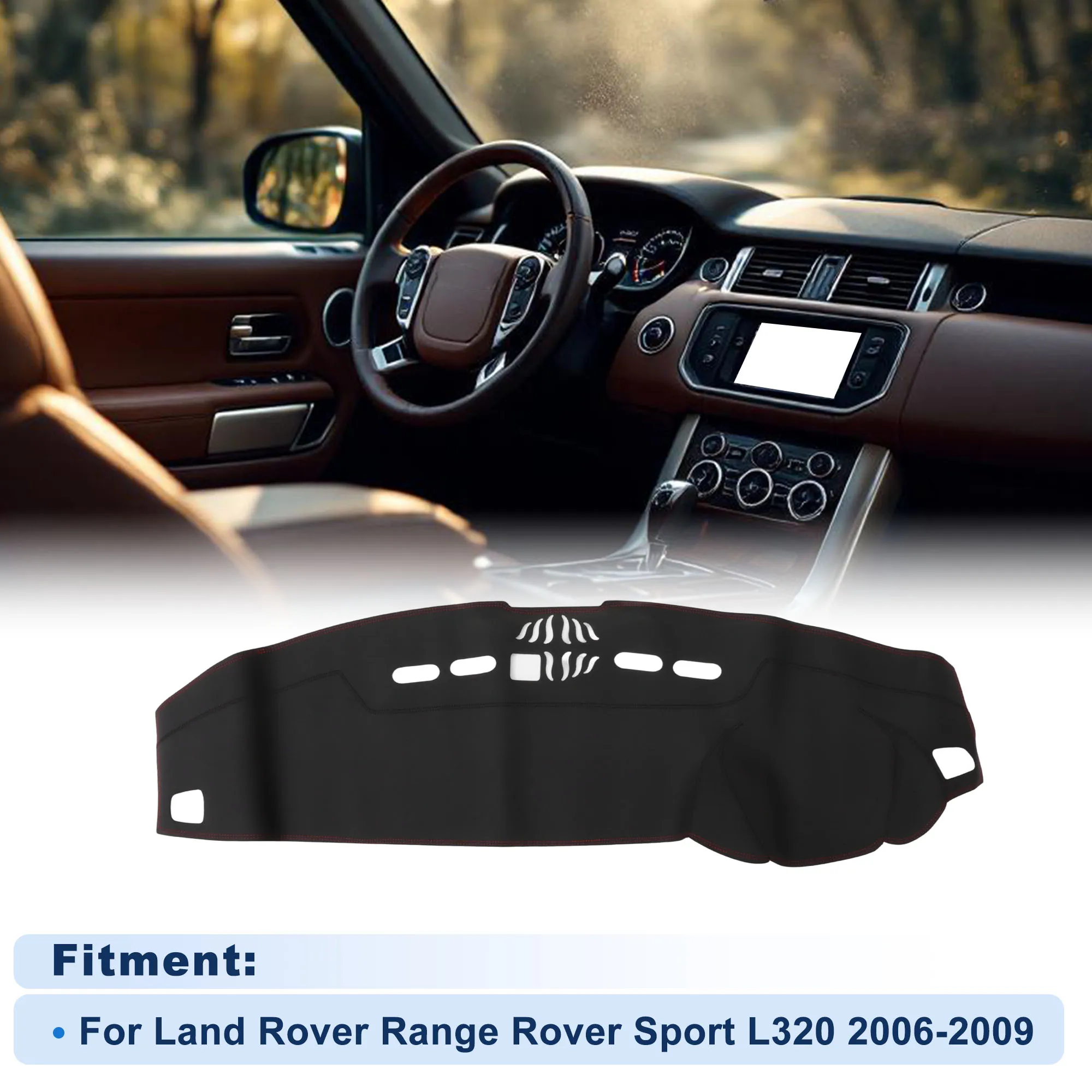 

Чехол на приборную панель UXCELL для Land Rover Range Rover Sport L320 06-09, искусственная кожа, 1 комплект
