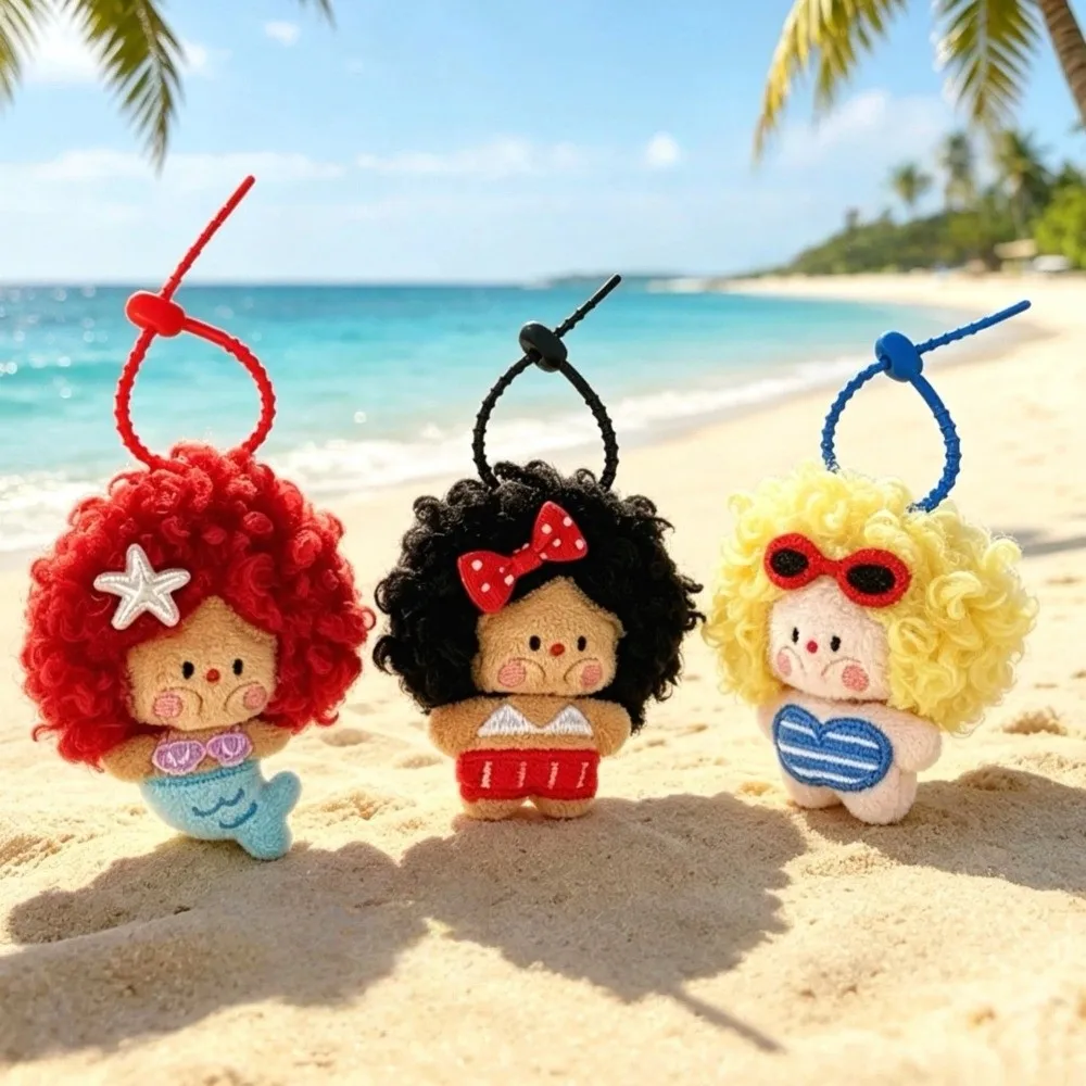 Stuffed Figure Bag Pendant Dolls Cartoon Little Girls Keychain Backpack Charms 8cm Size Soft Plushie Bag Pendant Bag Decoration