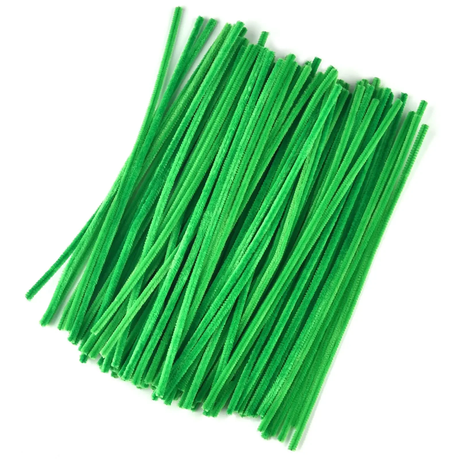 100 Stuks Pluche Stok Draaien Bar Chenille Stengels Draad Pijp Kinderen Speelgoed Diy Strips Creatieve Hobby Materiaal Stem Ijzer Vilt Draden