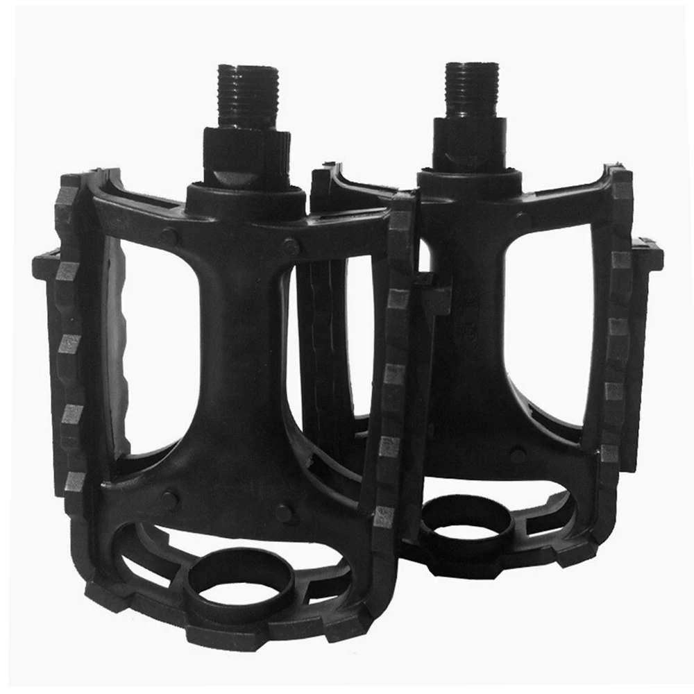 Bike Pedals With 9/16 Inch Boron Steel Spindle with Reflector and Flat Body Bicycle Pedals Works on Most Bike