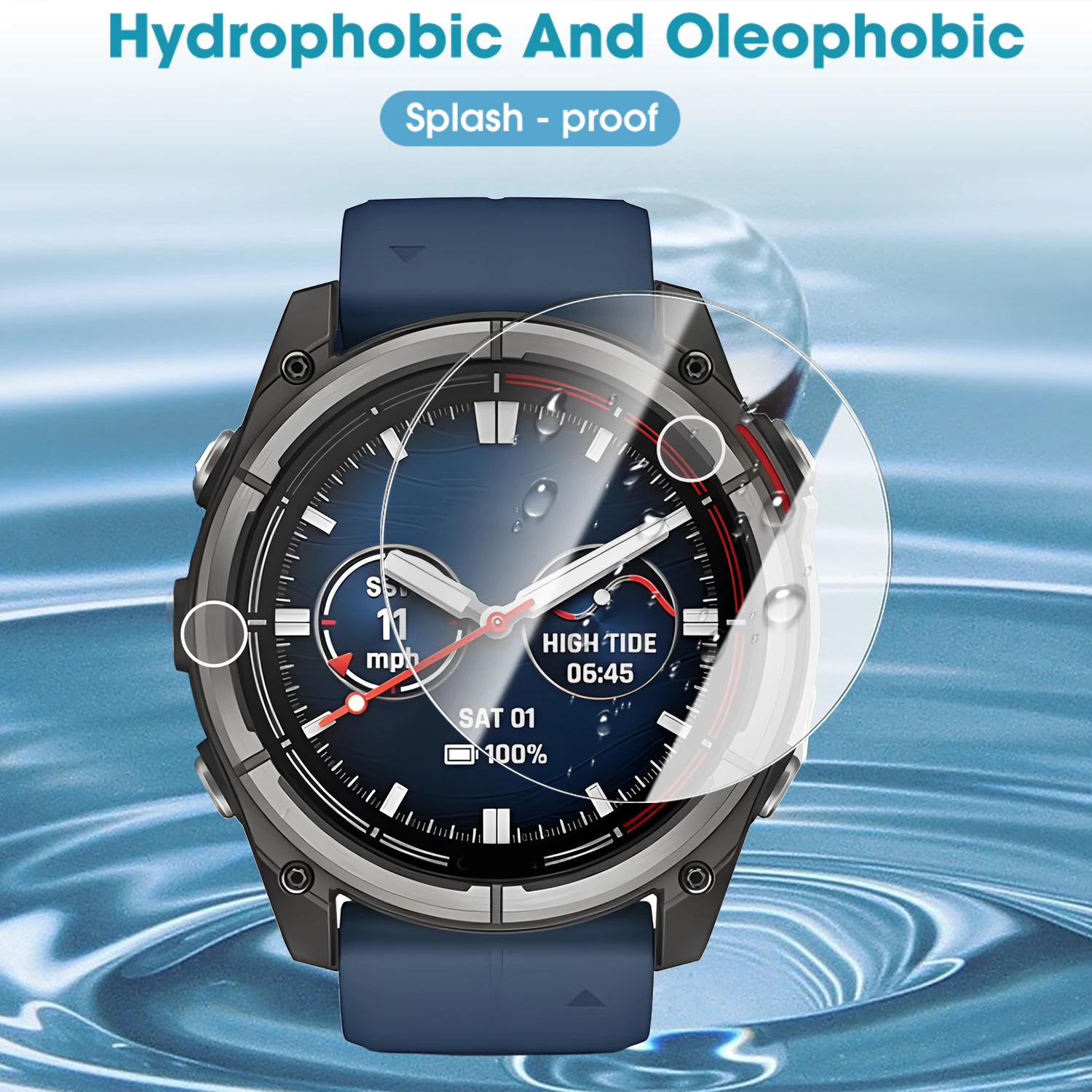 1-10 قطعة من الزجاج المقسى للغارمين Quatix 8 47 مللي متر 51 مللي متر Smartwatch 9H واقيات الشاشة لملحقات Garmin Quatix8