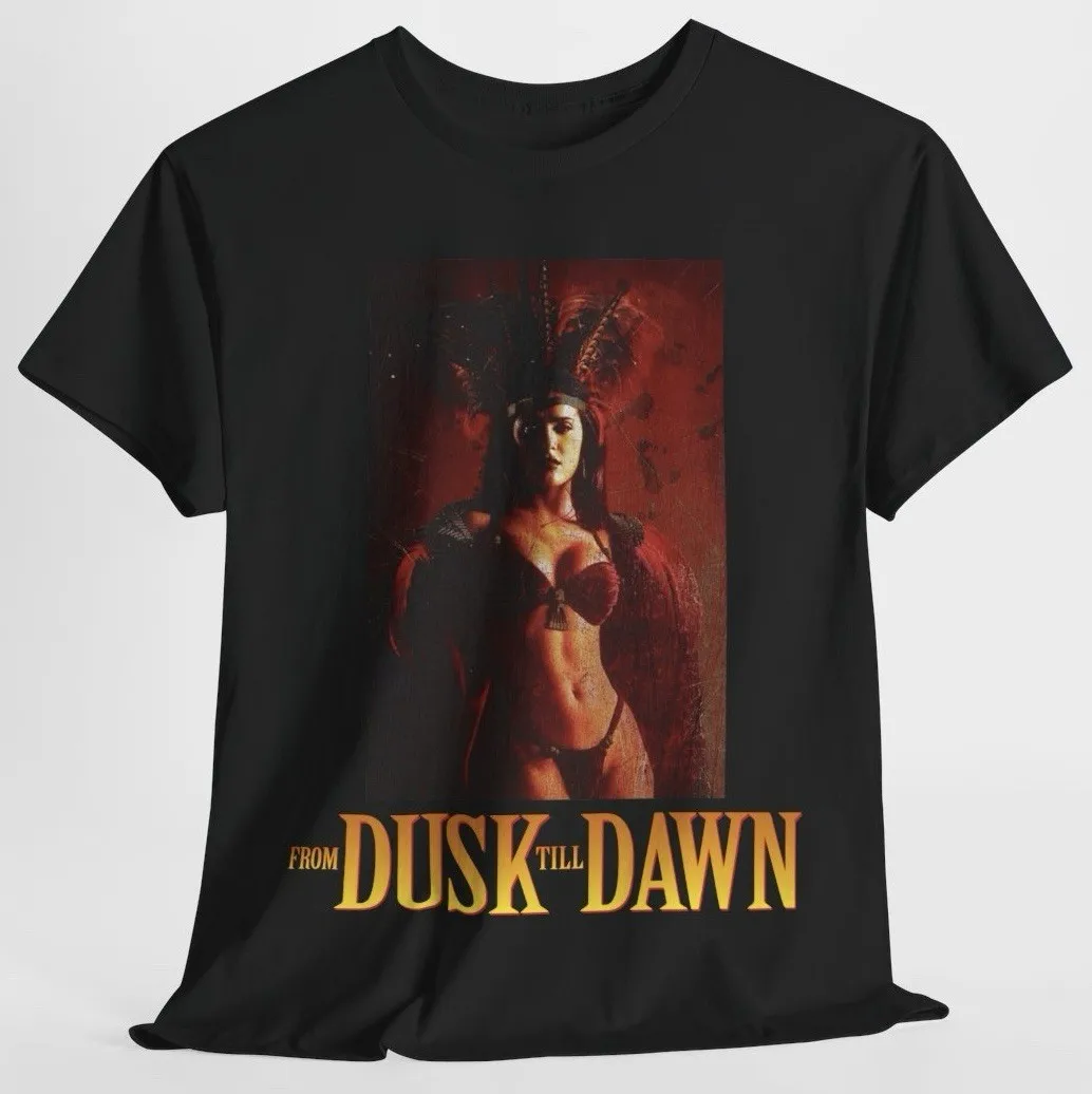 T-Shirt „From Dusk Till Dawn“ – Salma Hayek – 90er-Jahre-Vampir-Klassiker-Retro-T-Shirt – Neu