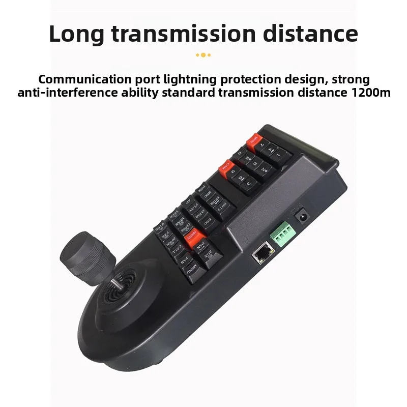 PTS-3103C 3D Joystick Keyboard Controller – RS485 Analog PTZ Control for AHD Speed Dome & Camera,12 Protocols, Up to 255 Cameras
