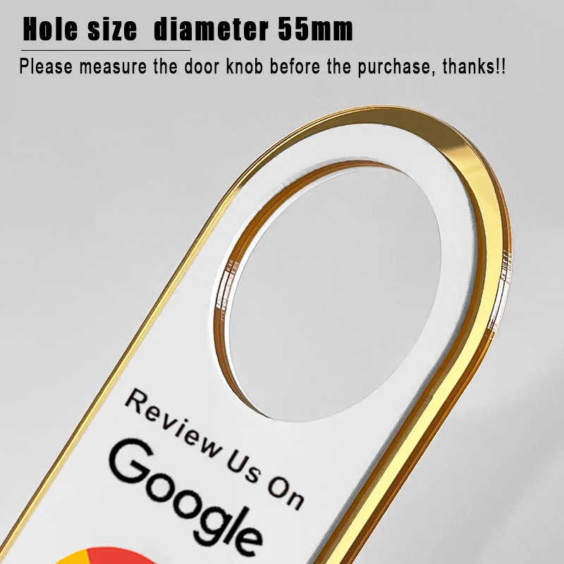 Imagem -04 - Nfc Google Reviews Sinal de Cabide de Porta Dupla Face Ideal para Usar em Qualquer Lugar Como Escritórios Clínicas Hotéis