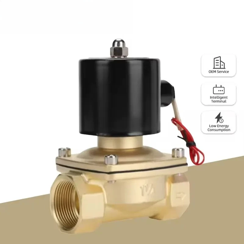 Alahot 2Way Series 12V DC 3/8Inch Electric Brass Control Solenoid Valve Air NC Water 2W025 for Industrial Fluid