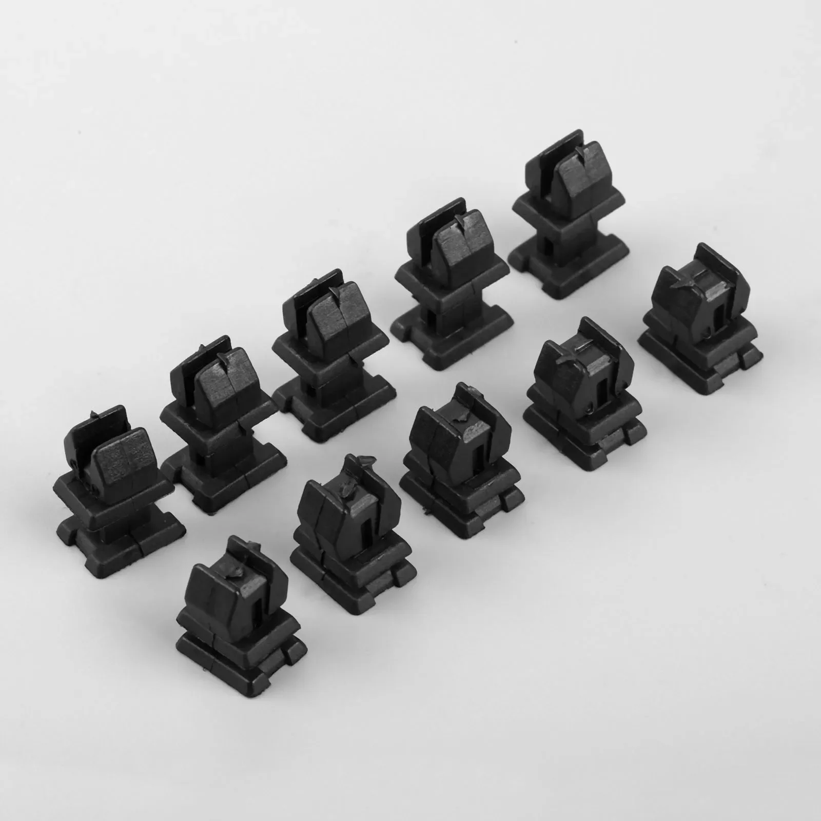10Pcs Auto Fastener Boot Trim Clips Strip Cover for Mercedes Benz SLK CLK SL S W220 W140 CLS CLASS Black Plastic Car Rivets