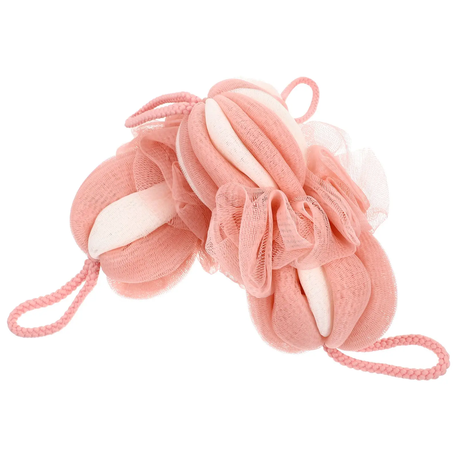 

2Pcs Shower Flowers Bath Balls Lovely Tub Nylon Scrubber Hanging Rope Air Dry Safe Use Rich Bubble Relax Enjoy Bathing Home