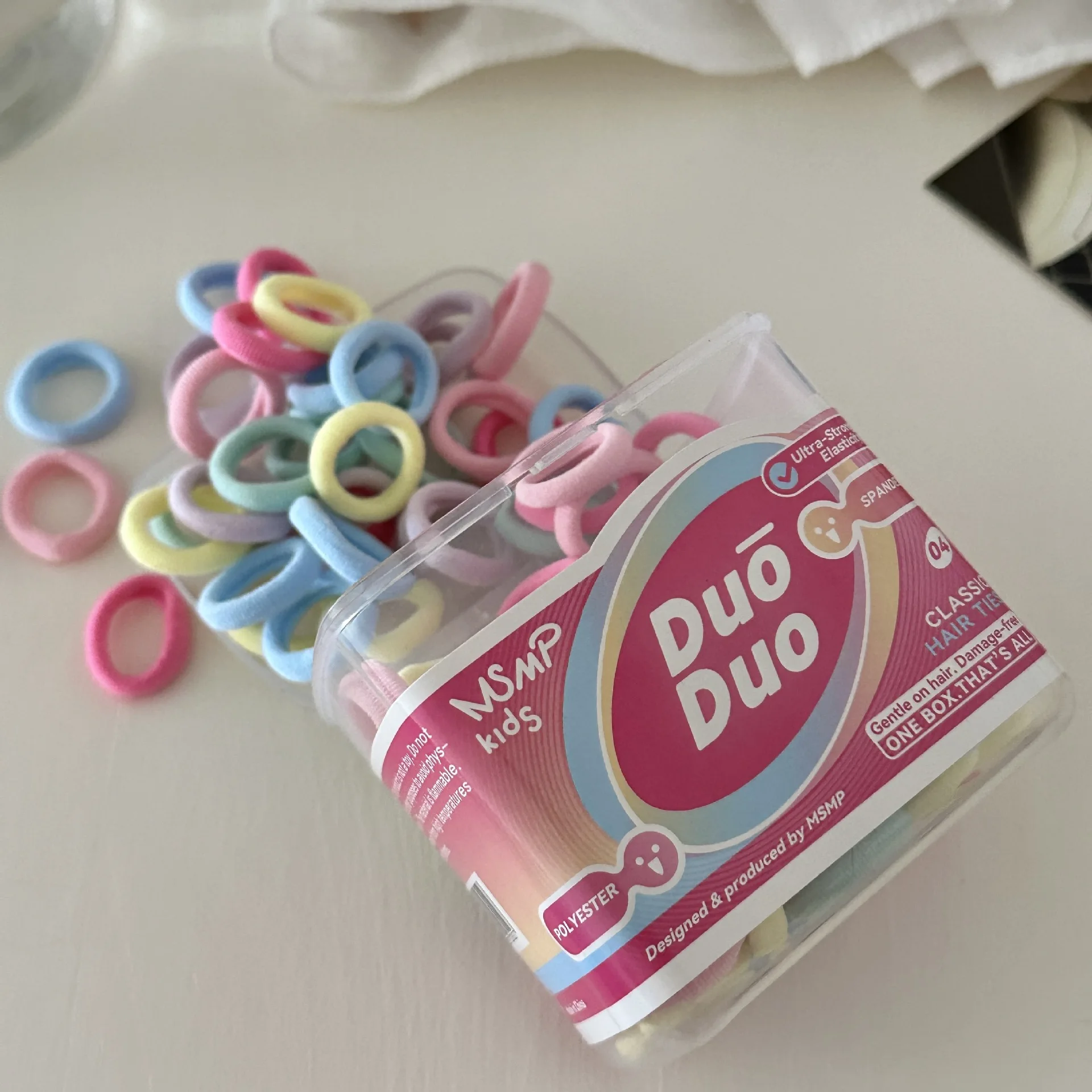 120 Uds. Elástico para el cabello para niños, lazo de felpa, lazos para el cabello suaves sin tirar para niños pequeños, bandas para el cabello suaves sin costuras para bebés, paquete a granel