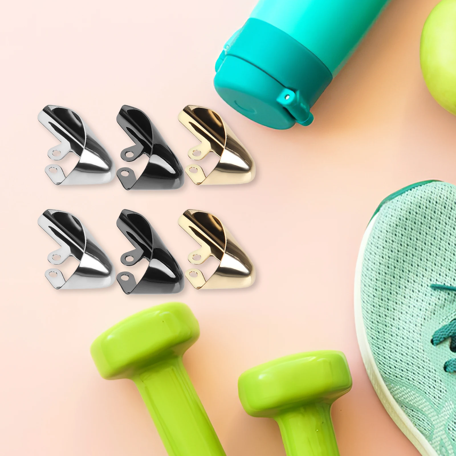 

6pcs Shoe Tip Protective Cover Metal High Heel Pointed Protector Covers Decorative Wear Resistant Pump Repair Accessories