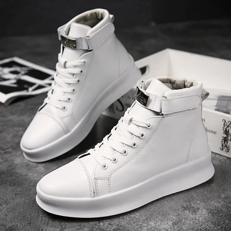 

Men Boots High Top Casual Shoes for Men Fashion Men's Thick Bottom Shoes Wear-resistant Male Sports Board Shoe Botas Para Hombre