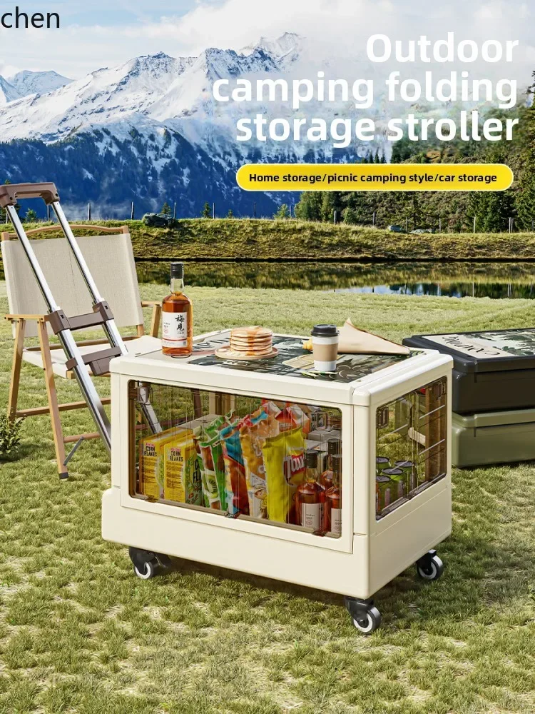 outdoor camping shopping trolley trolley new folding super lightweight pick-up courier with trolley shopping cart