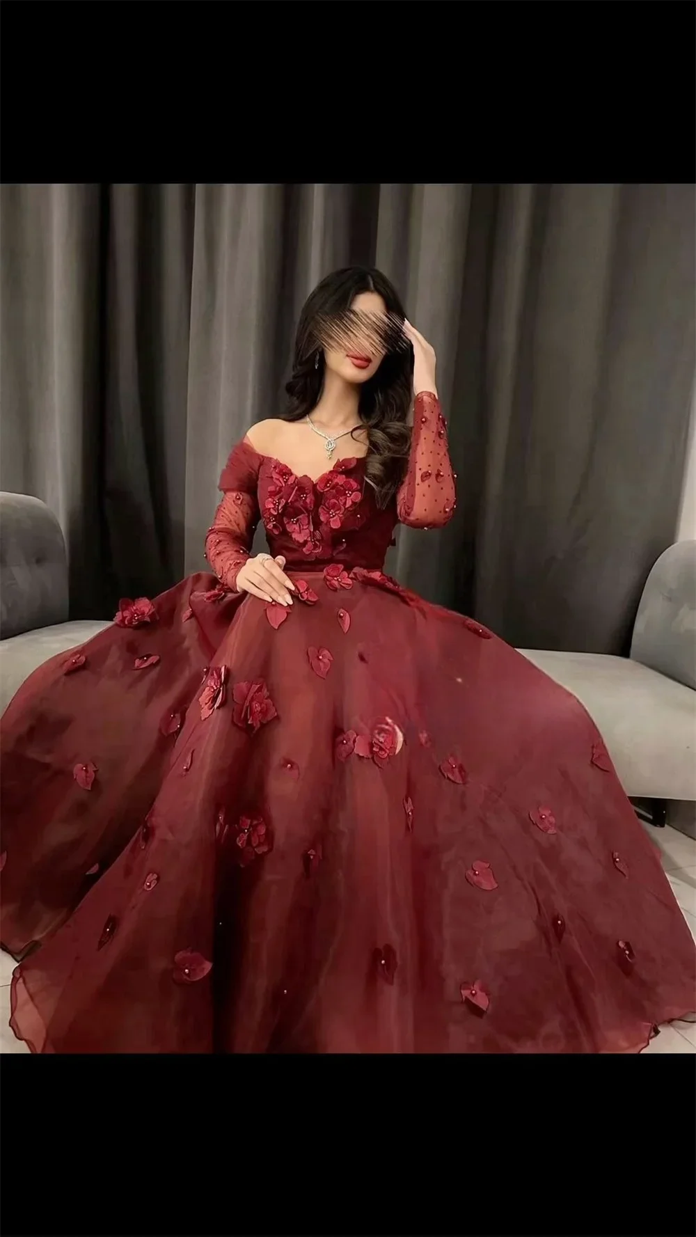 Prom Dress Saudi Arabia Evening Dearin Off-the-shoulder Ball Gown   Bubble Sequin Bows Skirts Tulle Ruffle Embroidery Pr