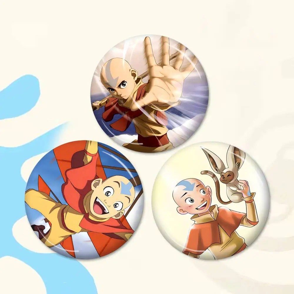 Avatar The Last Airbender Cartoon 58mm Handmade Brooch Cartoon Cosplay Badge on Backpack Jewelry Accessories Gifts