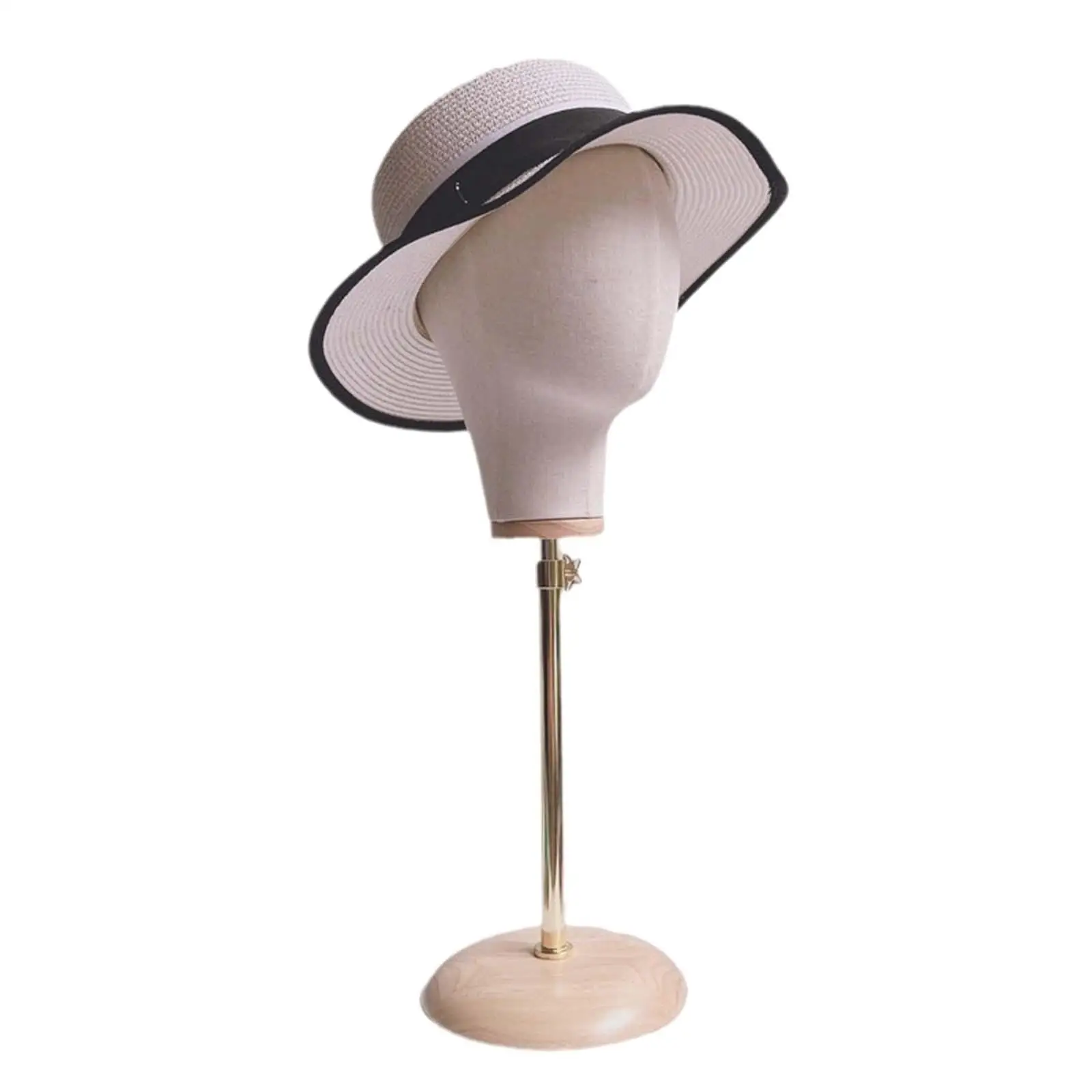 Hat Display Holder Hat Holder Storage Stand with Wood Base Head Stand Model Wigs Stand Holder for Boys Travel Baby Hats Salons