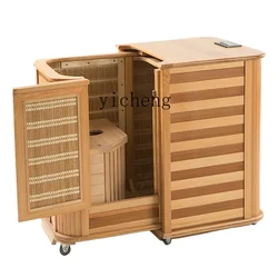 Tqh Half Body Sauna Machine Barrel Energy Foot Bath Cabinet Sauna Room Far Infrared Sweating Sweat Steaming Bath Tank