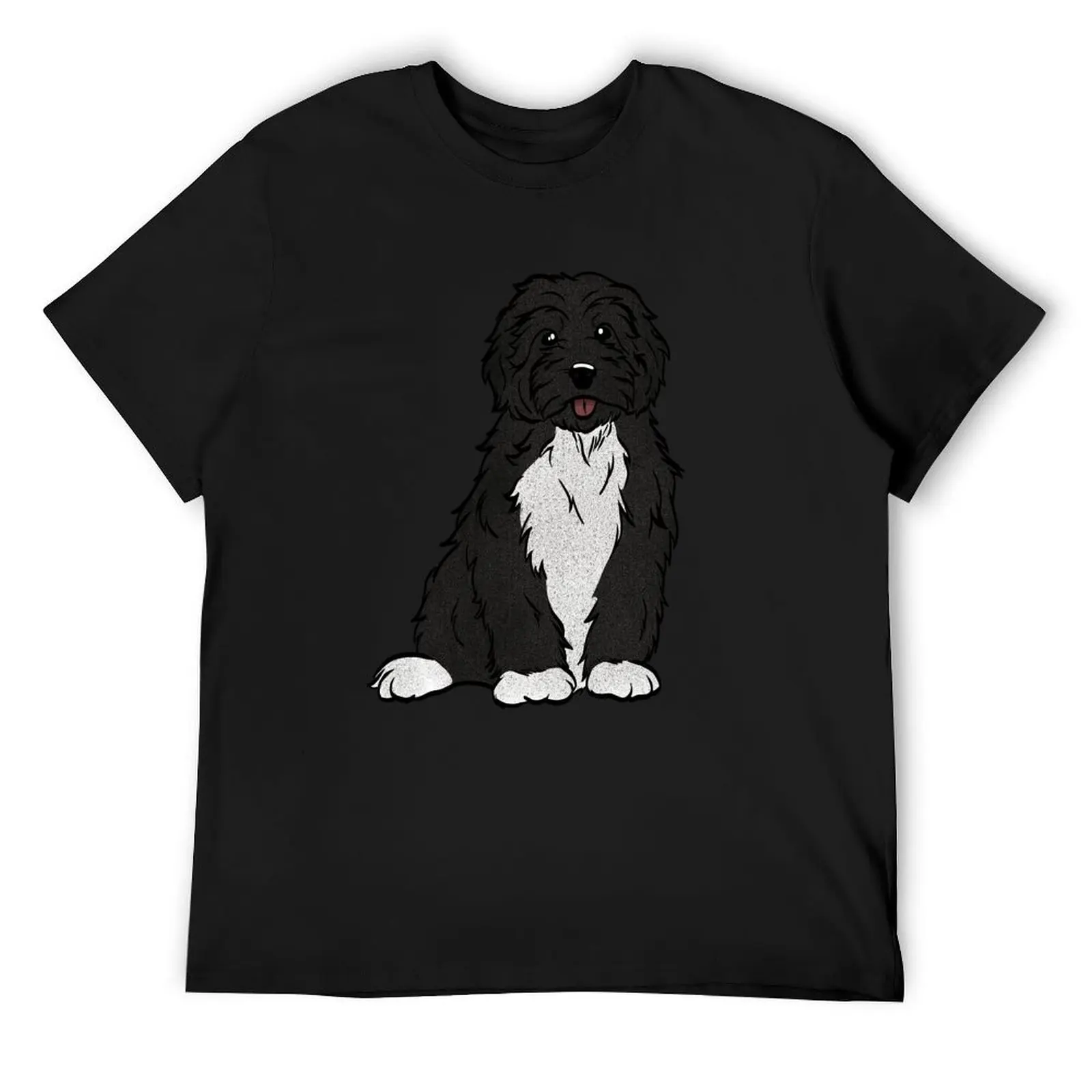 Black and White Doodle T-Shirt sports fans man t shirt oversizeds boys animal print mens t shirts