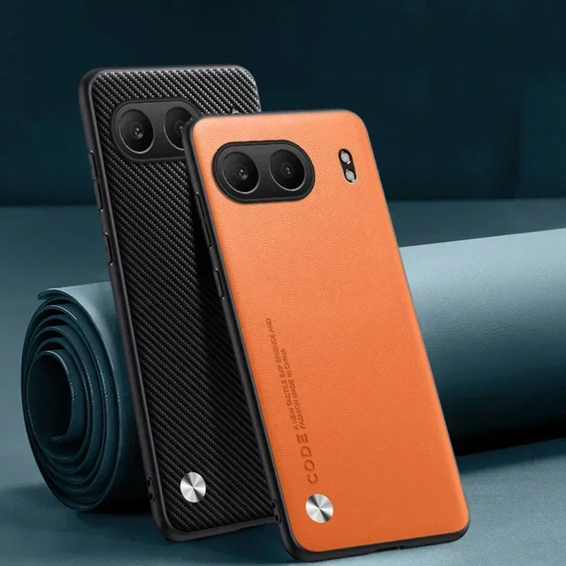 Eucagr luxus ultra dünne pu leder telefon hülle für oneplus nord 4 schlichte haut stoß feste weiche rückseite für oneplus nord4