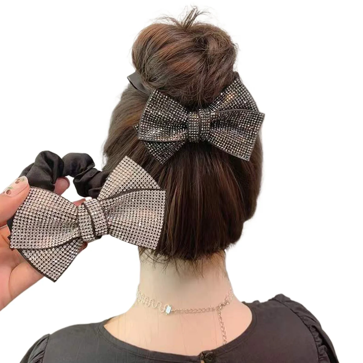 

Chic Sparkling Rhinestone Hair Tie - Elevate Every Look with Comfort & Style, Ideal for Women's Everyday Elegance