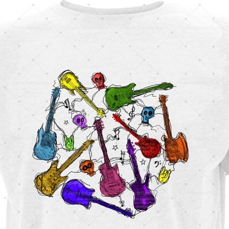 

2026 men T-Shirt Hoodie Guitars and Skulls Rock Hand Drawn Comic style Unisex S-6XL Plus Size Friendly