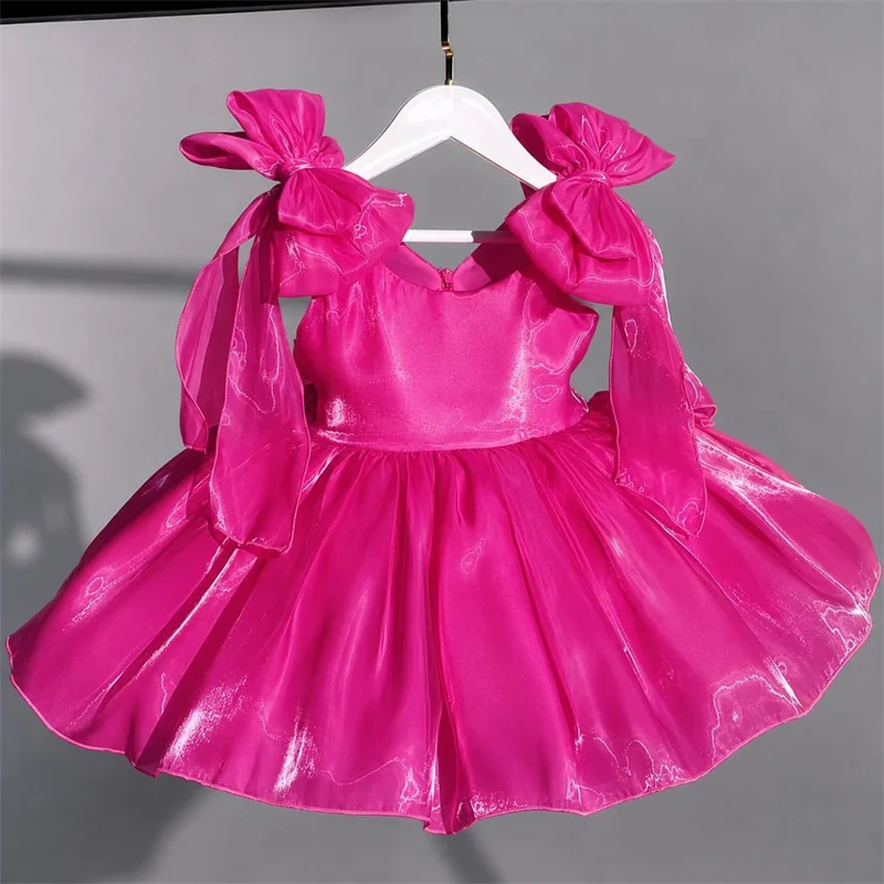 robe-de-princesse-en-tulle-et-satin-avec-nœud-et-fleurs-pour-bebe-et-enfant-robe-de-premiere-communion-robe-de-bal-robe-de-fete-de-mariage-robe-d'anniversaire-robe-de-spectacle