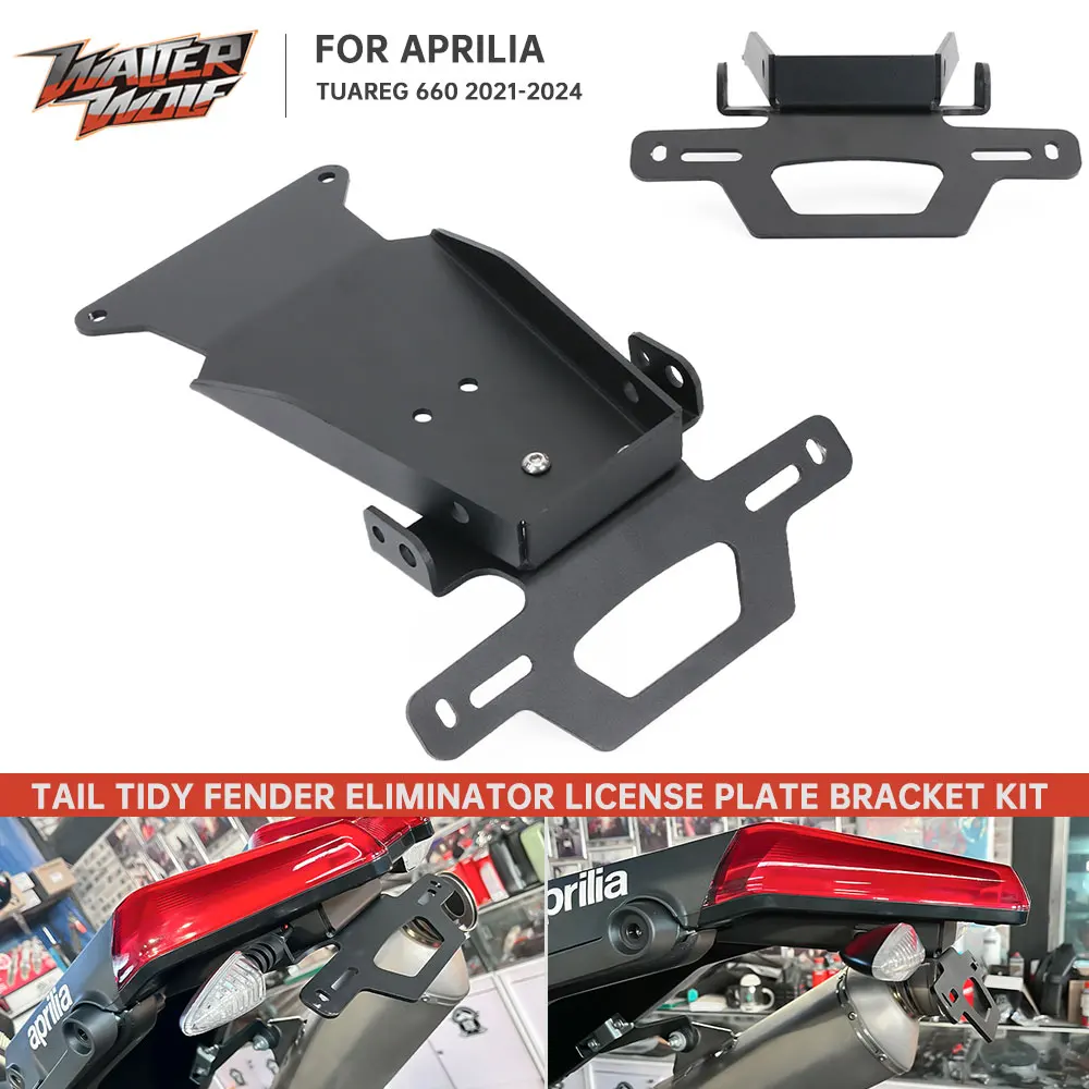 

For Aprilia Tuareg 660 TUAREG660 Tail Tidy Fender Eliminator Kit License Plate Holder Registration Number Bracket Support 2021+