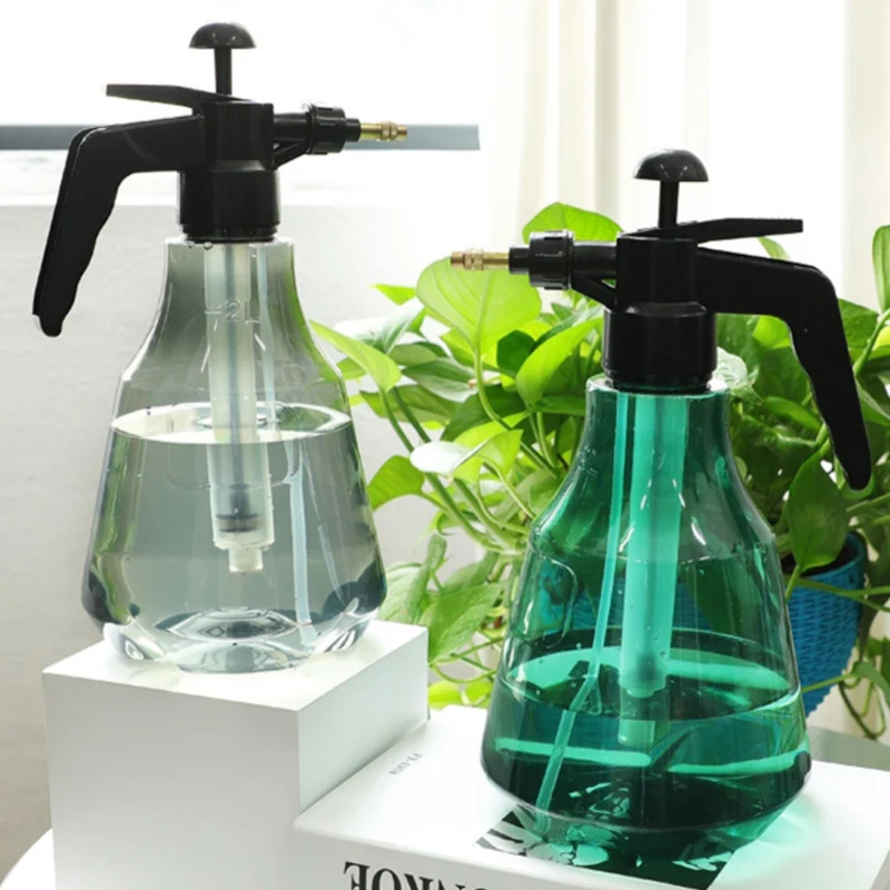 Flower Watering Pot with Column Pattern Air Pressure Spray Nozzle Spray Bottle Sprayer Planting Garden Watering Irrigation