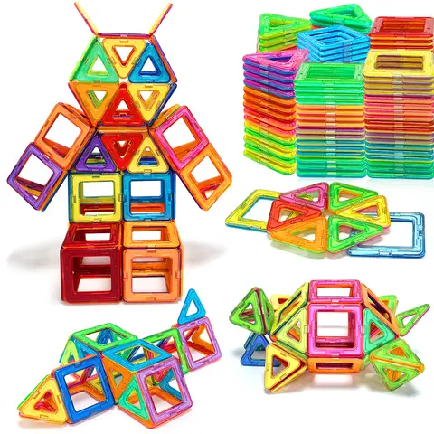 Medium Size Magnetic Block Building Toy Set，Creative Construction STEM Toy,Back-to-School Season, Birthday Gift
